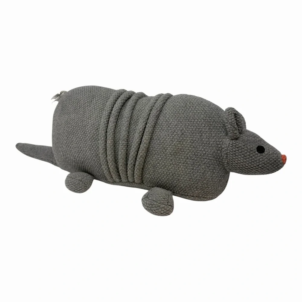 Christian Robinson Target Grey Knit Armadillo Decorative Pillow Plush Decor‎